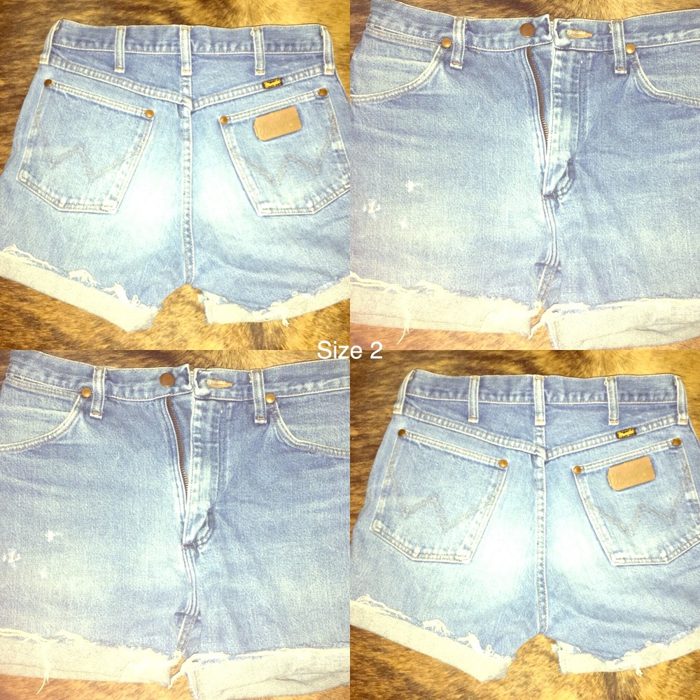Wrangler Distressed Denim Jean Shorts